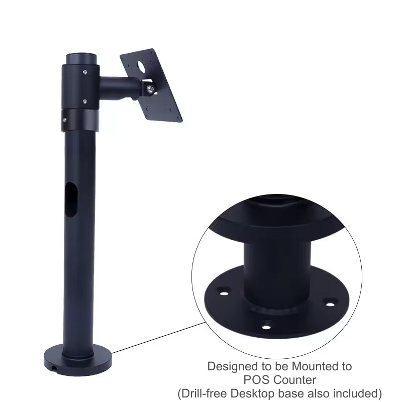 Accuratus POS 24 360 Screen Vesa Screen Stand Pole with 360 Degree Swivel Stand - Mountable / Desktop