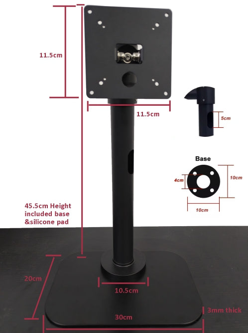 Accuratus POS 24 360 Screen Vesa Screen Stand Pole with 360 Degree Swivel Stand - Mountable / Desktop