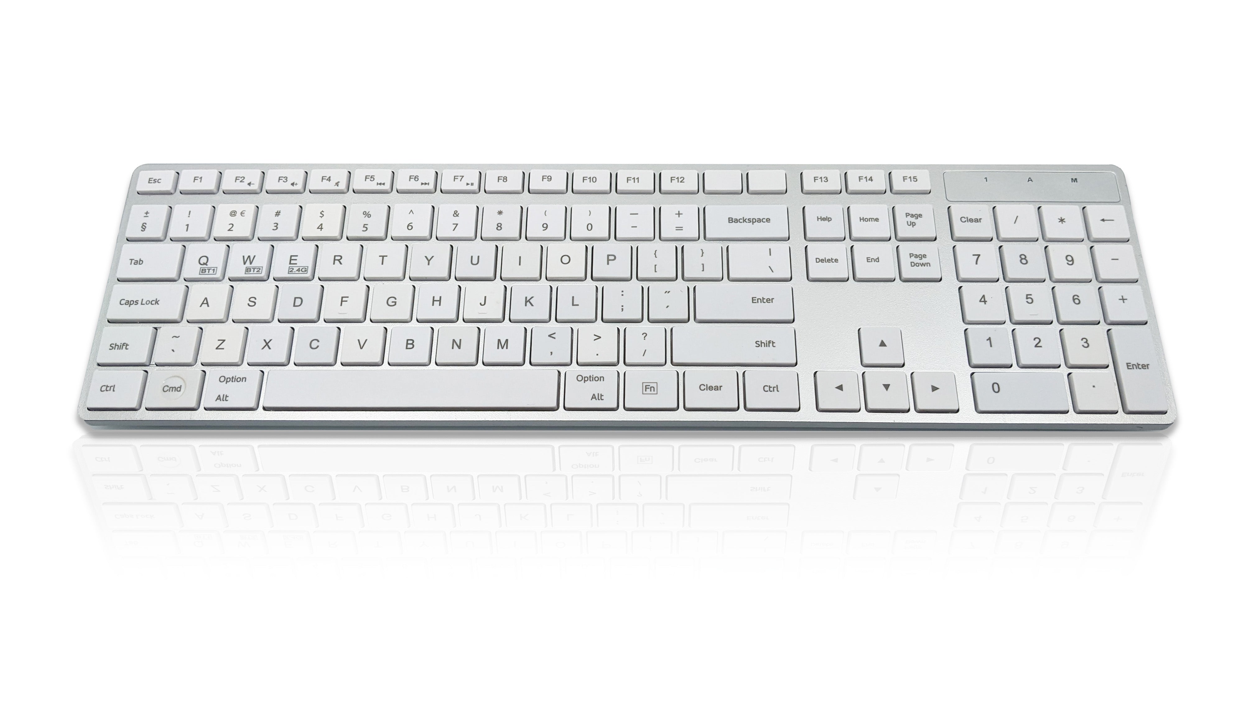 Accuratus 301 Mac Wireless Multi-Device - Dual Bluetooth 5.2 & RF 2.4GHz Wireless Multi-Device Multimedia Apple Mac Slim Keyboard