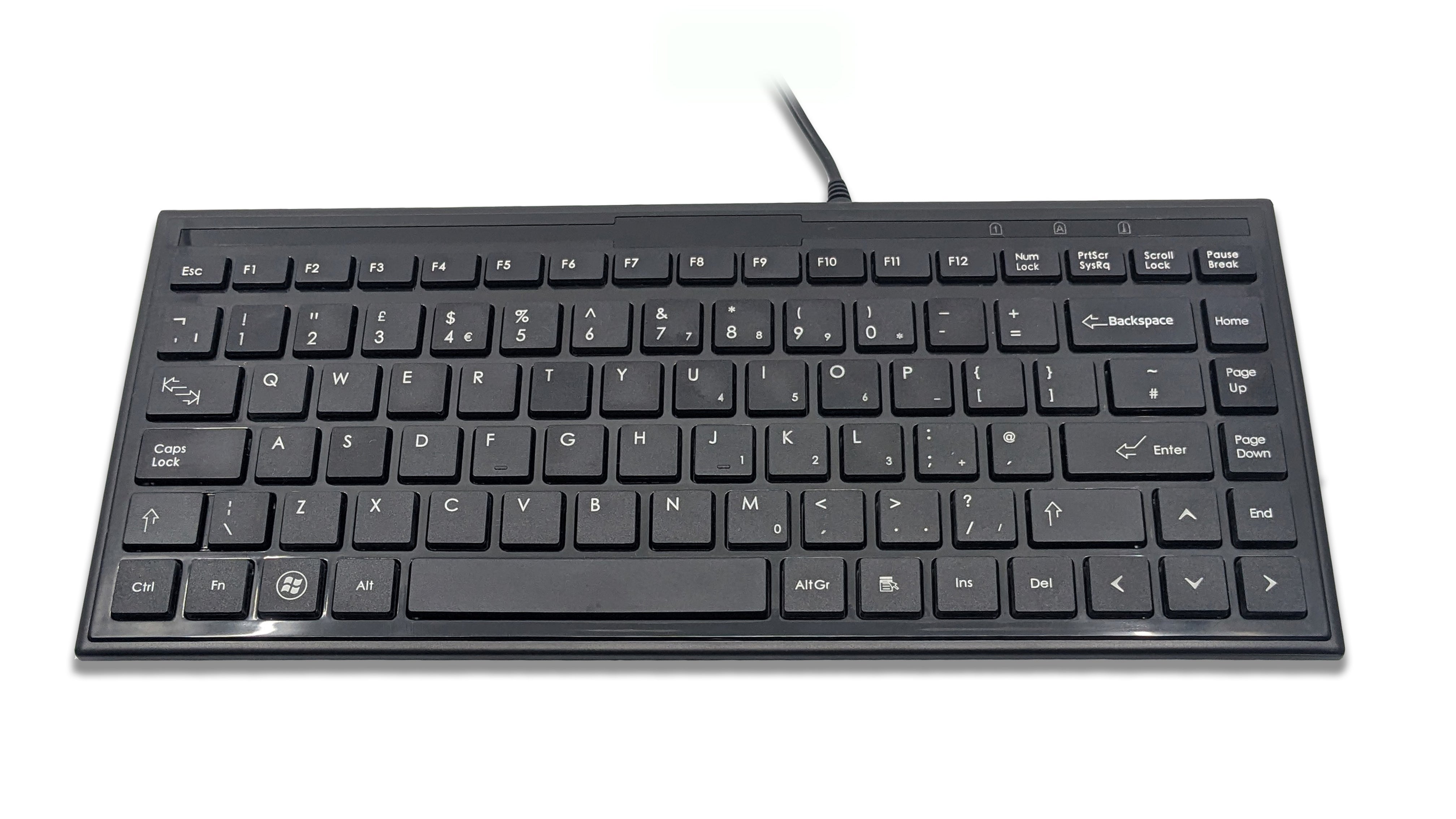 Accuratus 395 Black - Mini clavier USB super fin avec touches carrées modernes