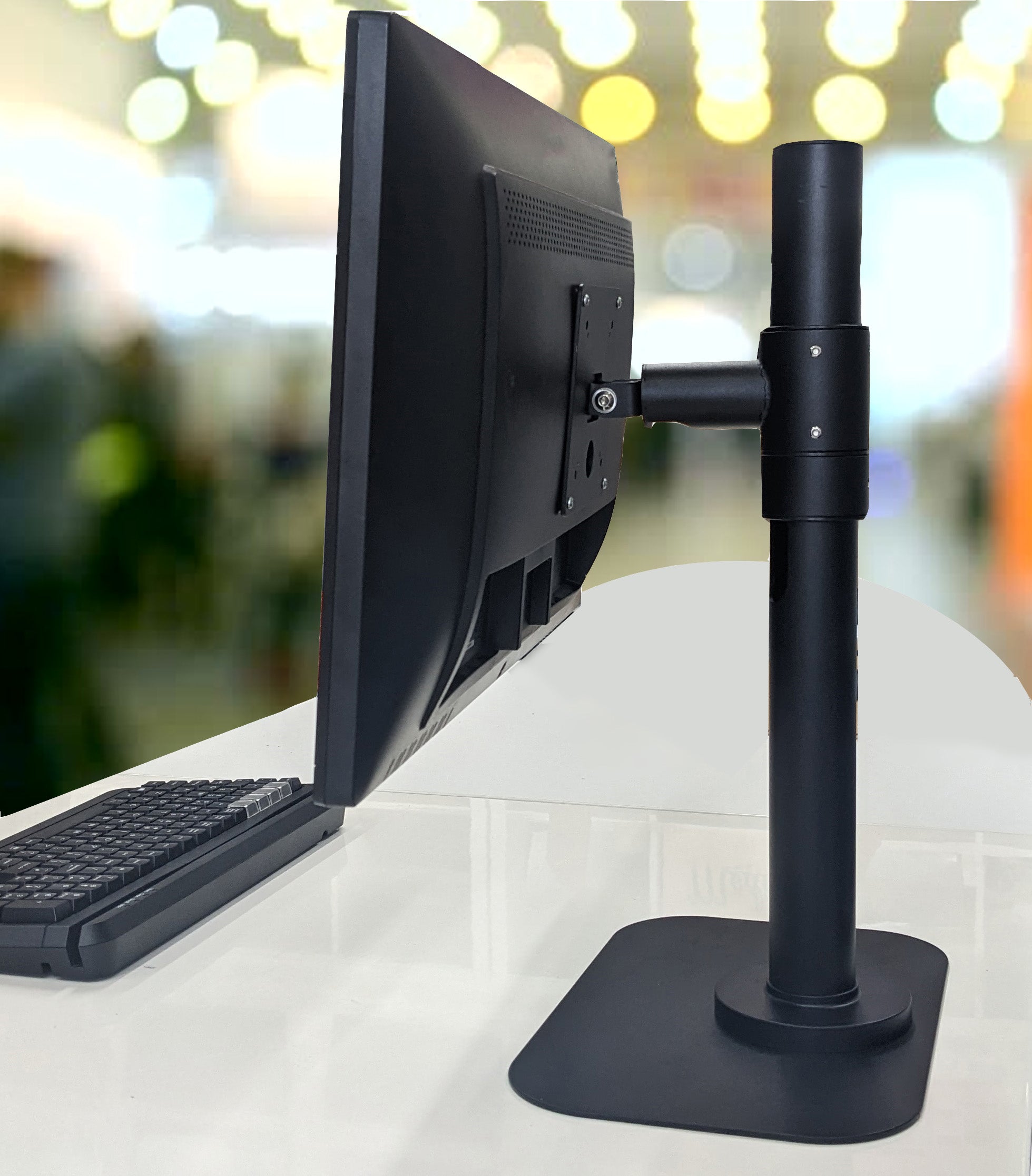 Accuratus POS 24 360 Screen Vesa Screen Stand Pole with 360 Degree Swivel Stand - Mountable / Desktop