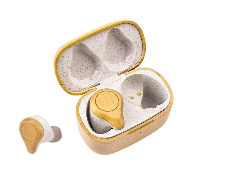 Accuratus 6963 - Écouteurs Bluetooth rechargeables de qualité supérieure en bambou et herbe de blé
