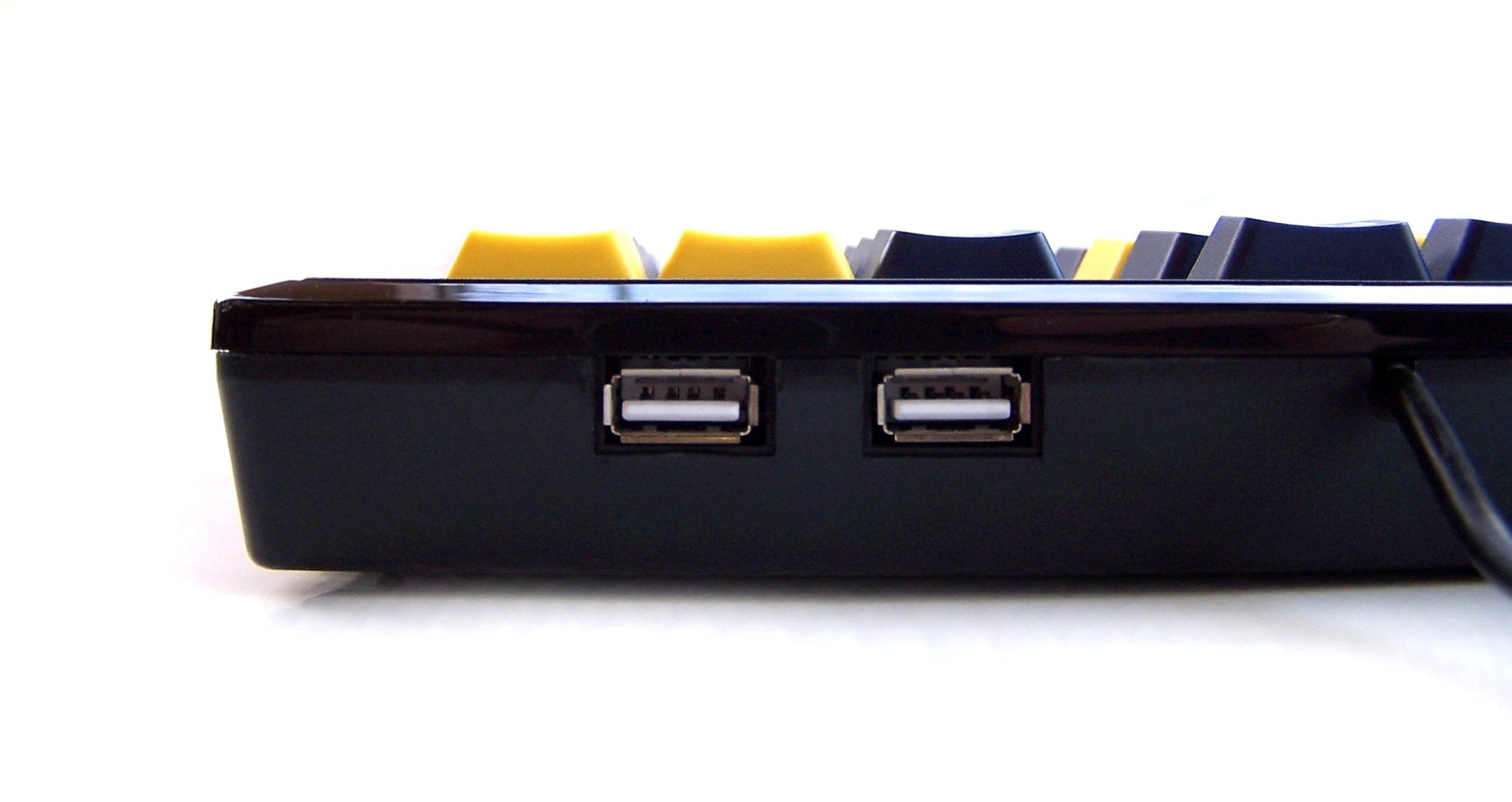Accuratus Monster 2 - Clavier pour enfants en minuscules de couleurs mélangées USB pour l'apprentissage avec des touches extra larges et un concentrateur USB à 2 ports
