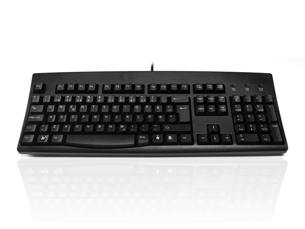Accuratus 260 Norwegian - USB & PS/2 Full Size Norwegian Layout Professional Keyboard with Contoured Full Height Touch Typing Keys