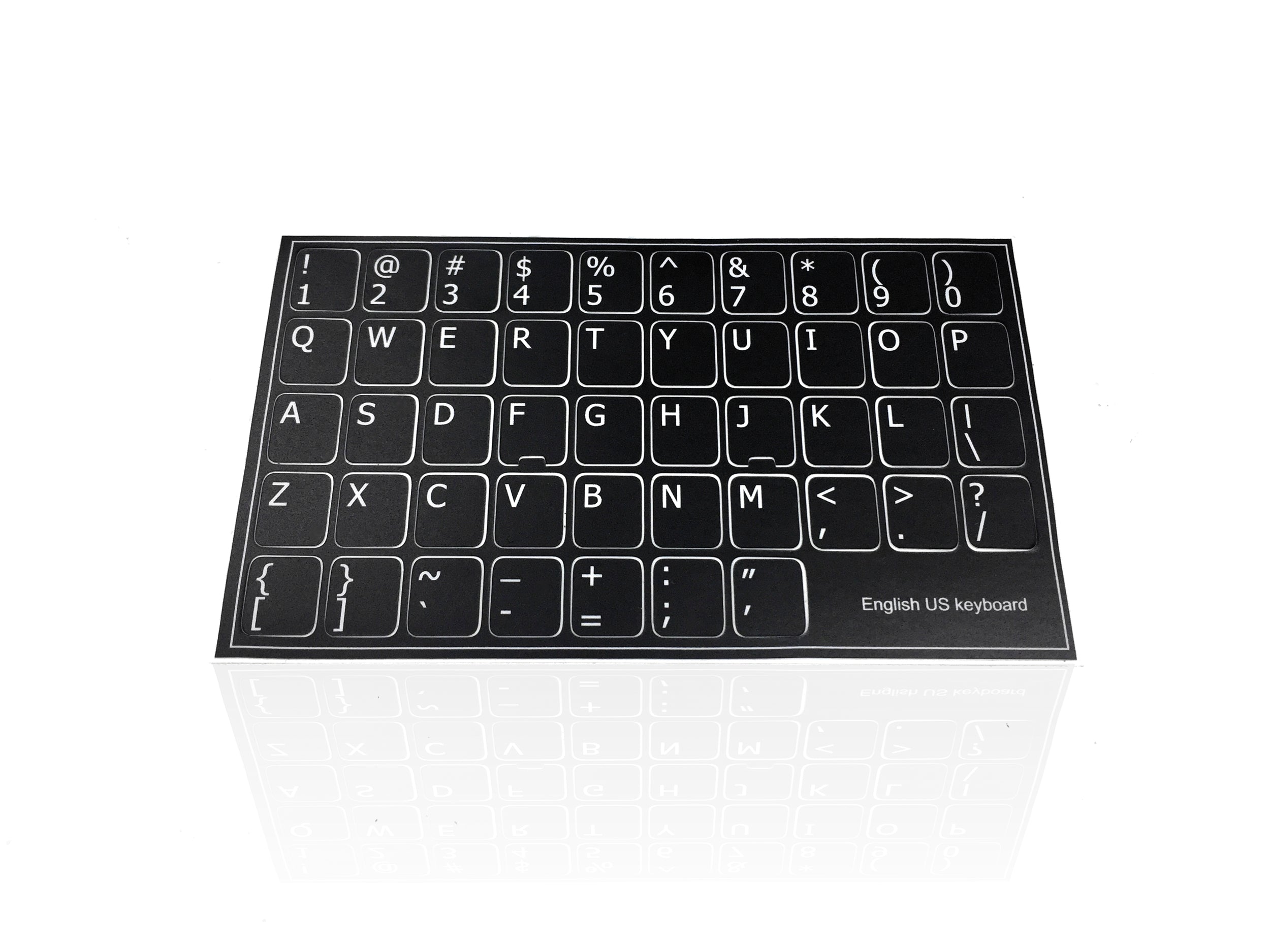 Autocollants pour clavier professionnel Accuratus - Étiquettes opaques non transparentes - Fond noir