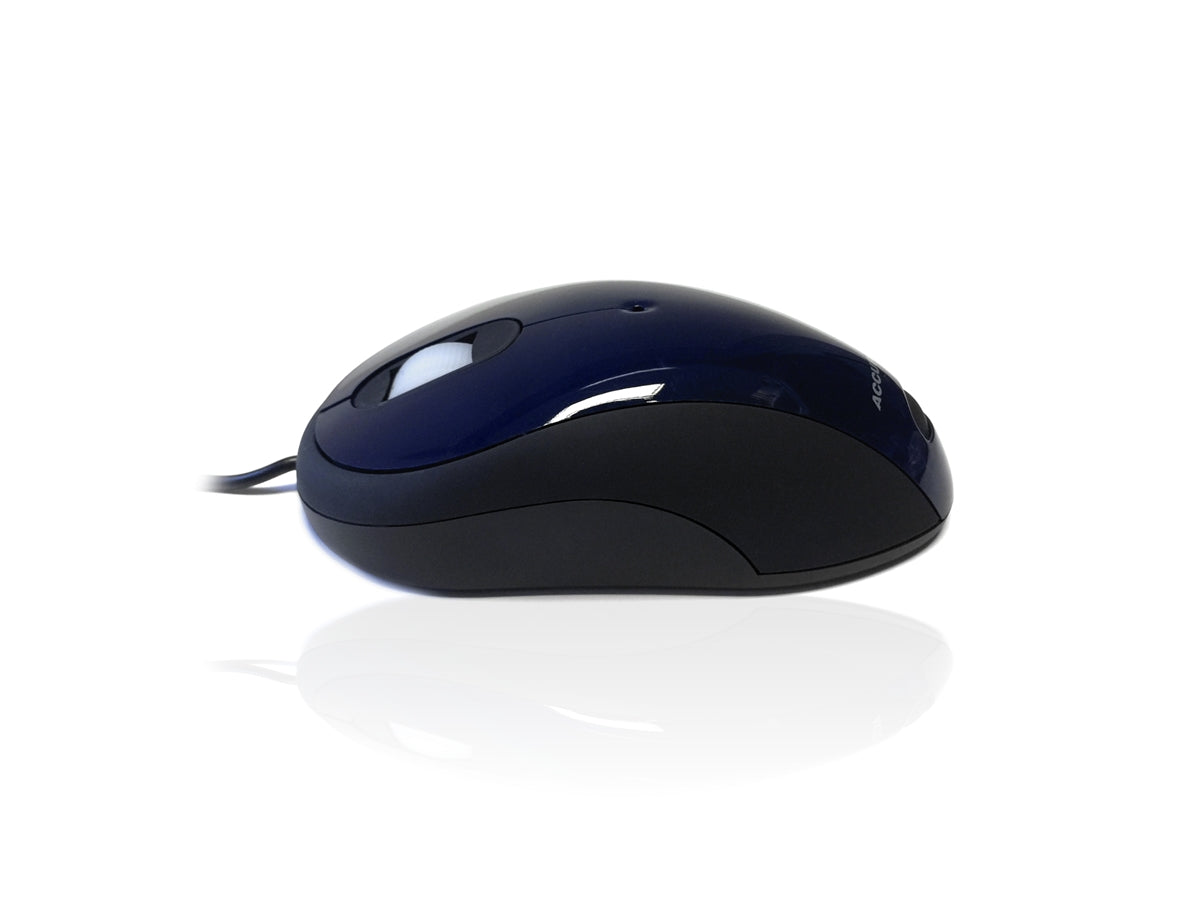 Accuratus Image Mouse - Souris d'ordinateur USB pleine taille finition brillante - Bleu foncé