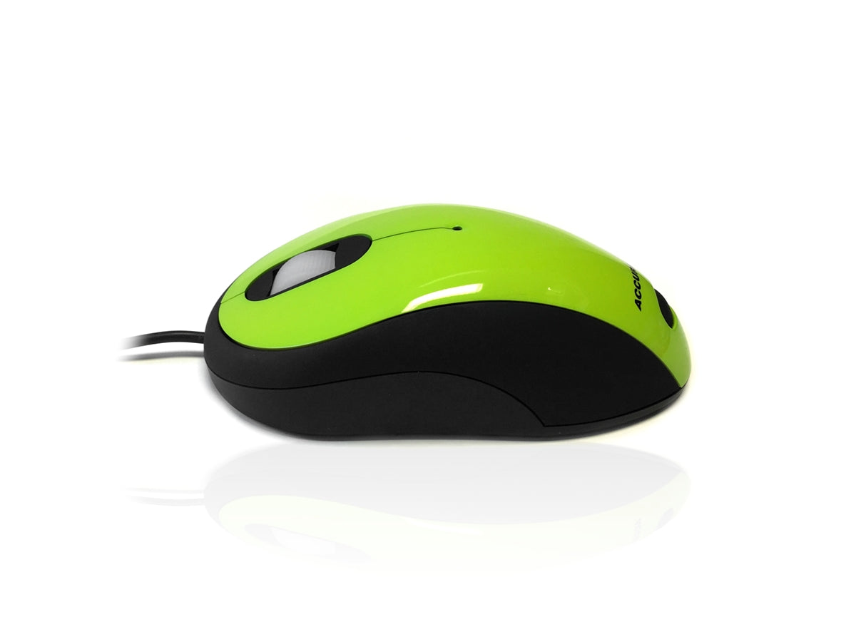 Accuratus Image Mouse - USB Full Size Glossy Finish Computer Mouse - Green