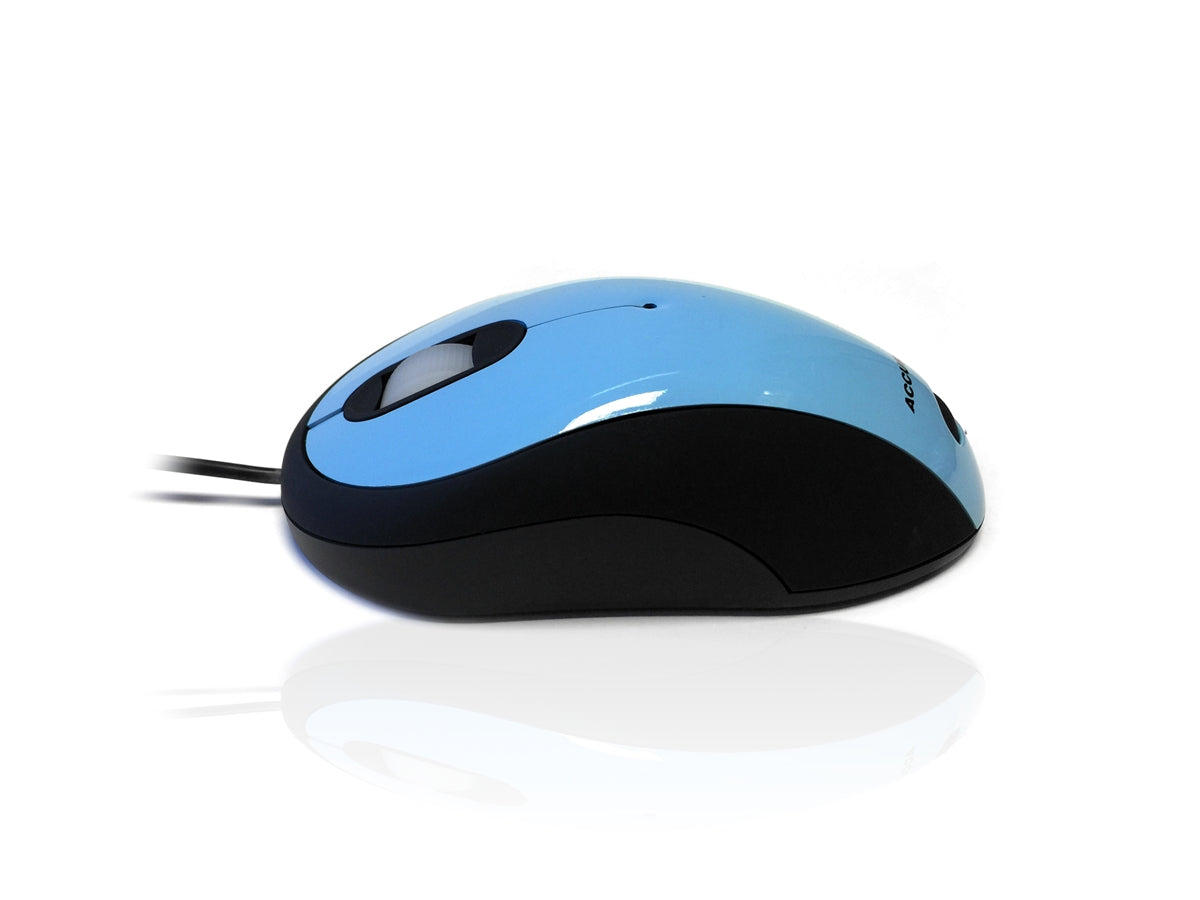 Accuratus Image Mouse - Souris d'ordinateur USB pleine taille à finition brillante - Bleu clair