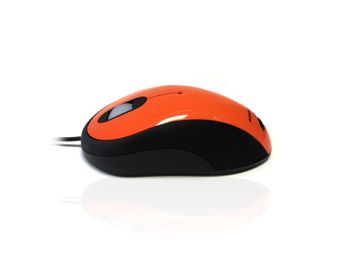 Accuratus Image Mouse - Souris d'ordinateur USB pleine grandeur finition brillante - Orange