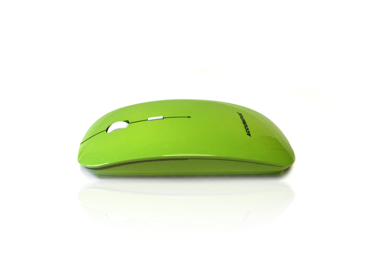 Accuratus Image RF - Souris optique sans fil RF 2,4 Ghz élégante et brillante avec nano-récepteur - Vert