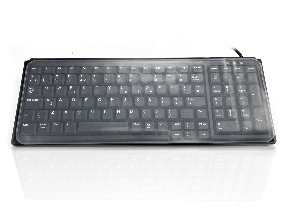 Housse de clavier universelle plate compacte Accuratus - Housse de clavier universelle plate en silicone facile à nettoyer et durable - Compacte 37 x 14 cm - Lot de 5