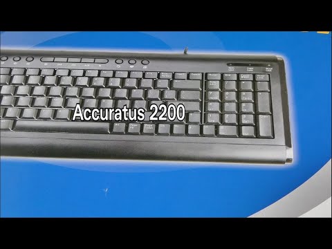 Accuratus 2200 - Clavier multimédia USB de taille compacte avec style noir brillant