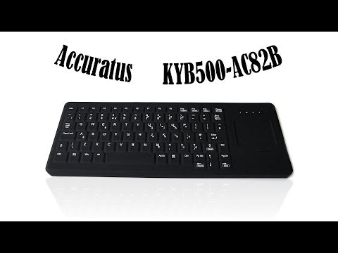 Accuratus AC82B - Mini clavier à clé à ciseaux lavable entièrement scellé USB IP68 avec pavé tactile