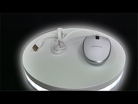 Accuratus M100 MAC - Souris Apple Mac pleine taille filaire USB avec étui tactile argenté et blanc mat