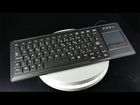 Accuratus K82B - Mini clavier à touches ciseaux USB haut de gamme avec pavé tactile - Disposition ALLEMAND